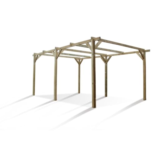 Carport bois et alu solide