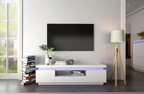 Meuble TV LED LUCIE Blanc