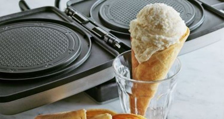 Gaufrier cornet de glace anti adhésif